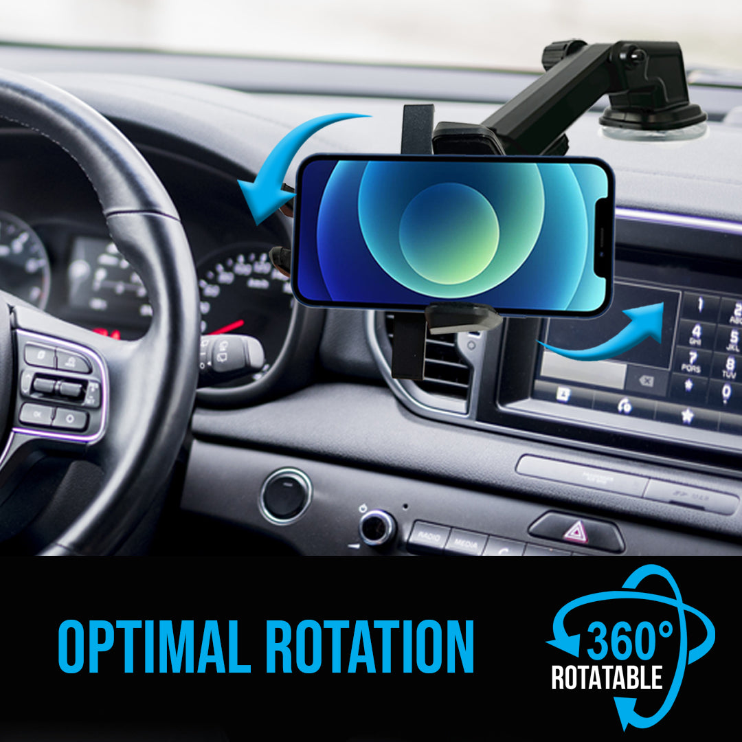 Car Phone Mount Holder  One Touch Adjustable Long Neck