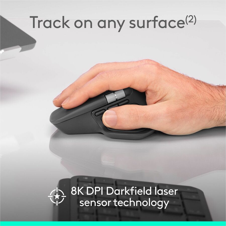 Logitech MX Master 4 for Business, Wireless Mouse with Quiet Clicks, 8K DPI, MagSpeed Scrolling, Logi Bolt Receiver, Graphite