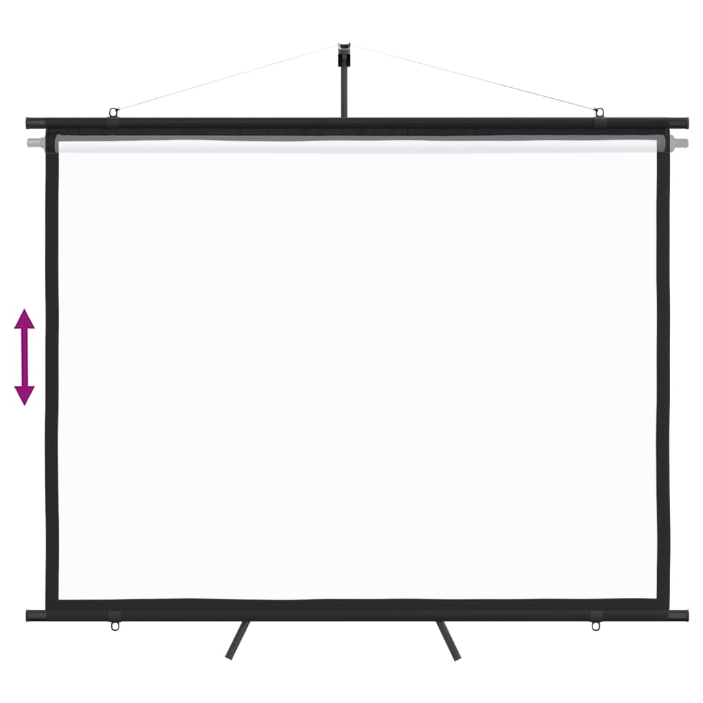 vidaXL projection screen Home Theater Screen Pull-down Projector Screen 4:3-1