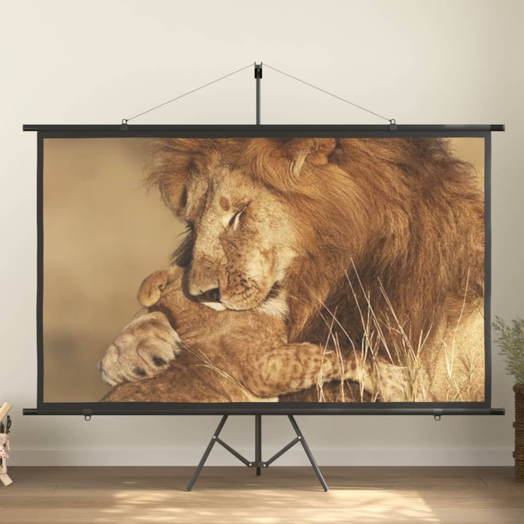 vidaXL projection screen Home Theater Screen Pull-down Projector Screen 4:3-15