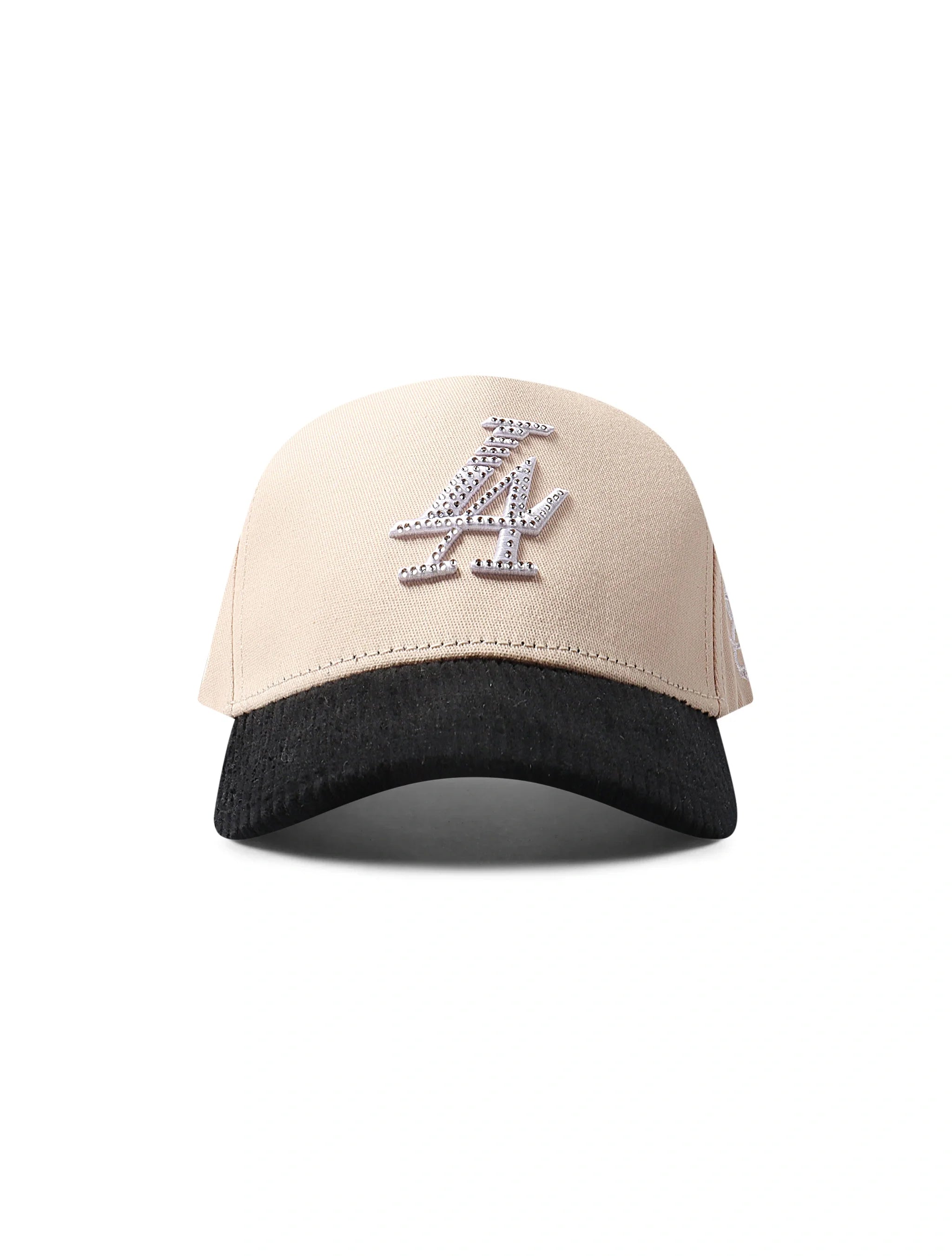 Reference Paradise La Crystals Hat - Cream/Black Corduroy