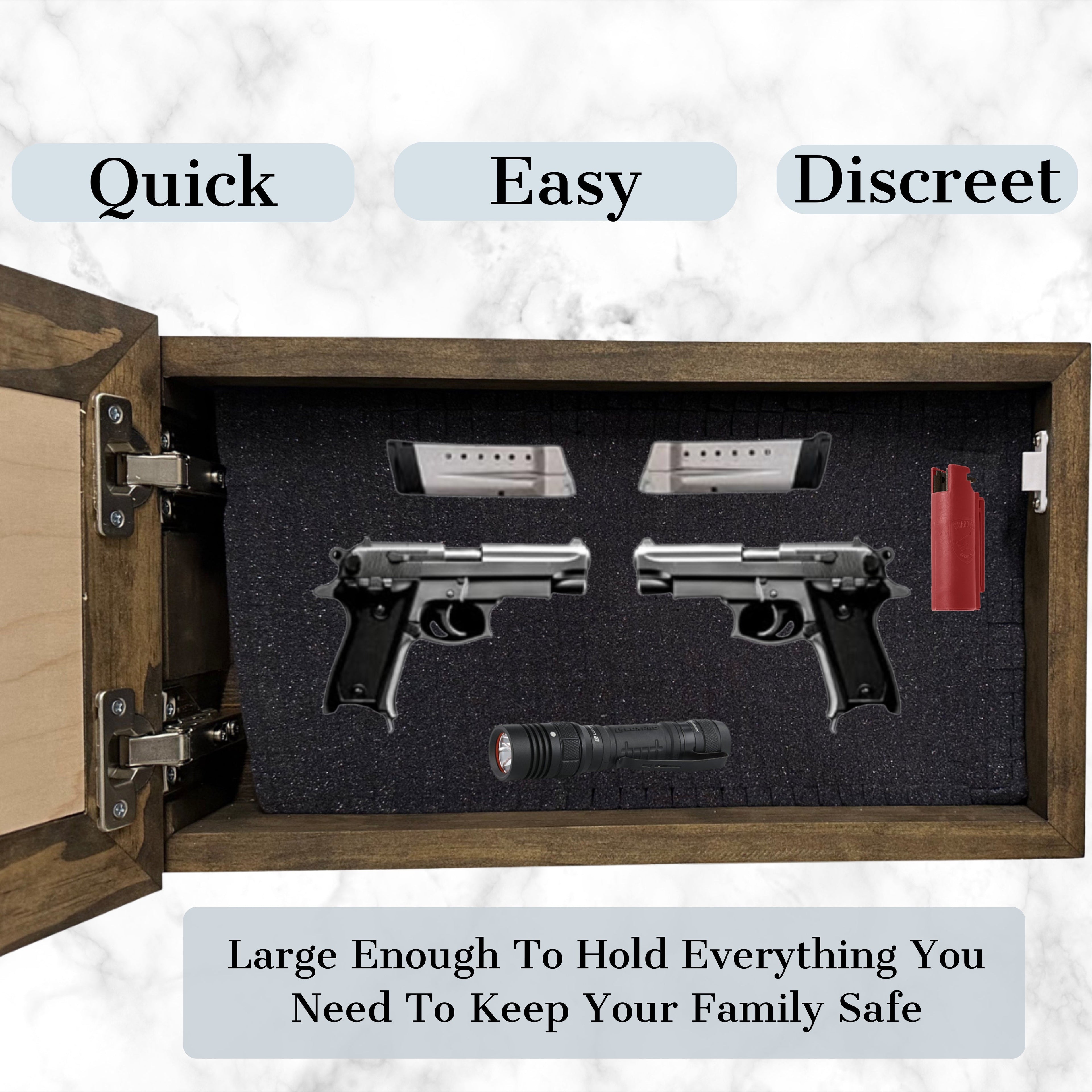 Wood Gun Cabinet - Bless This Home And All Who Enter Wall Gun Cabinet - Hidden Wall Storage - Hidden Gun Safe - Handcrafted Gun Concealment Furniture - Hidden Gun Storage by Bellewood Designs